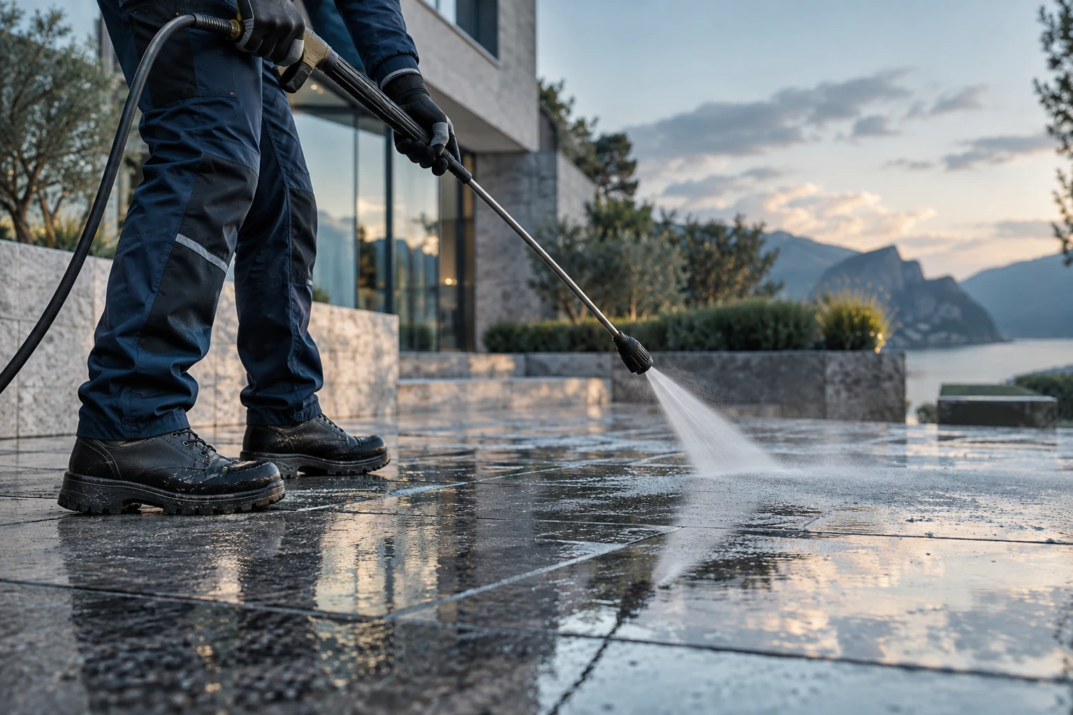 Pressure washing · AI-generated concept image
